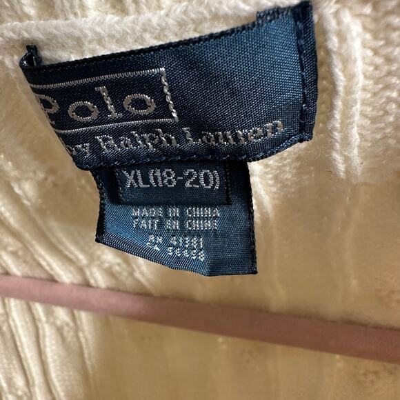 Polo Ralph Lauren‎ Cable Knit Cotton Sweater Vest Size XL Cream Old Money - Picture 3 of 11